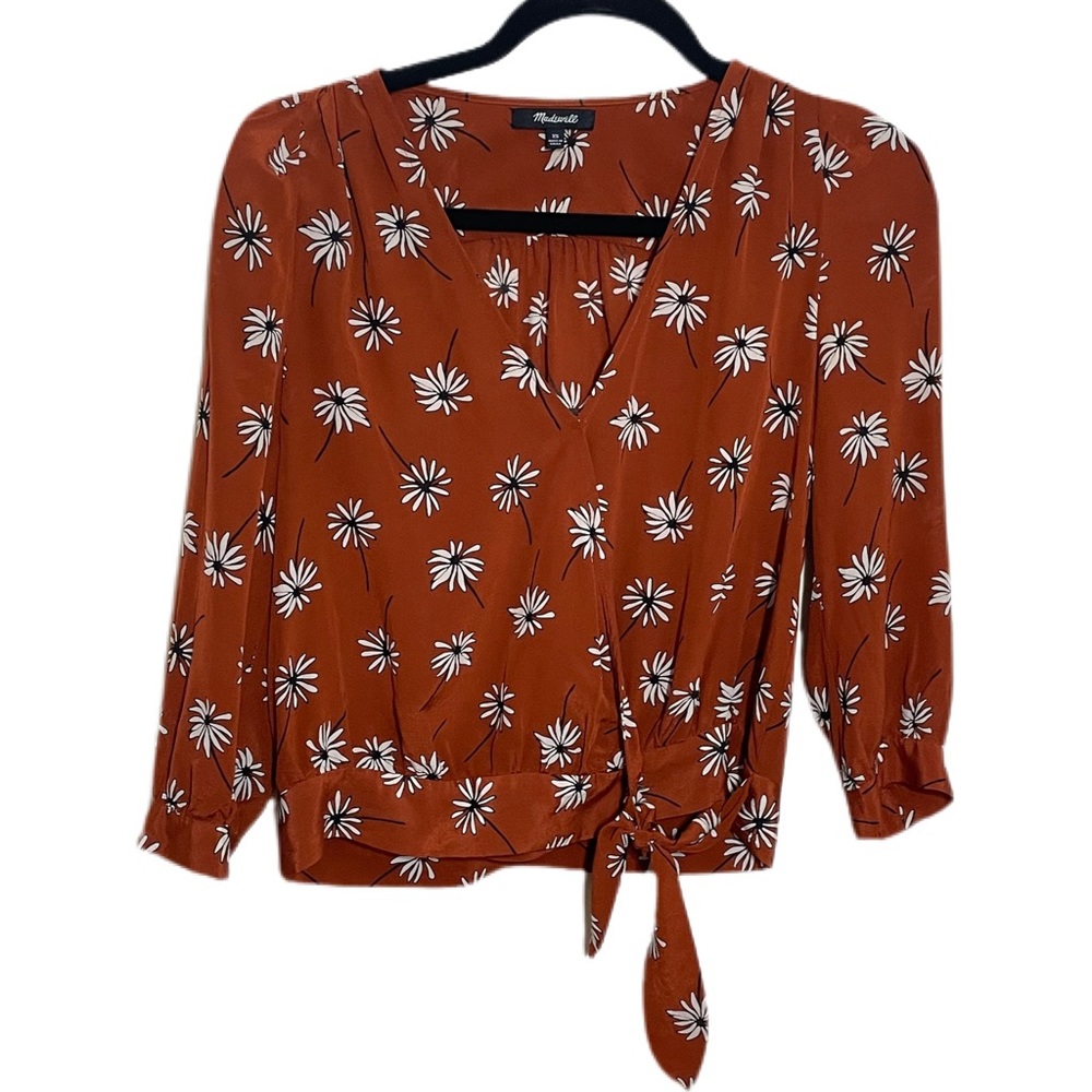 Madewell Silk Wrap Top - Picture 4 of 9